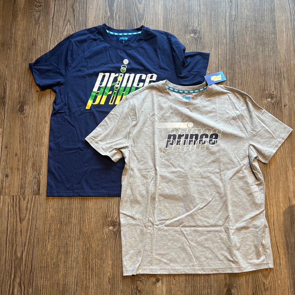 Prince Pickleball 2 Pack - T-Shirts - Navy and Gray